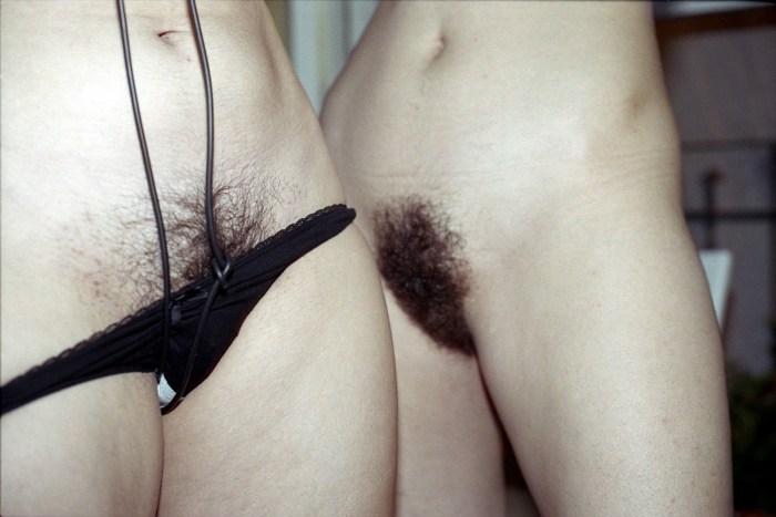 She Loves Wetting Her Hairy Pussy in the Garden