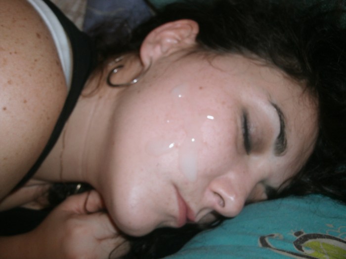 Sleeping young ladies-cum on face