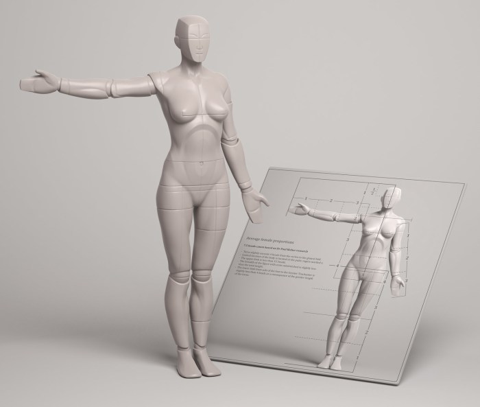 3D figure of a woman