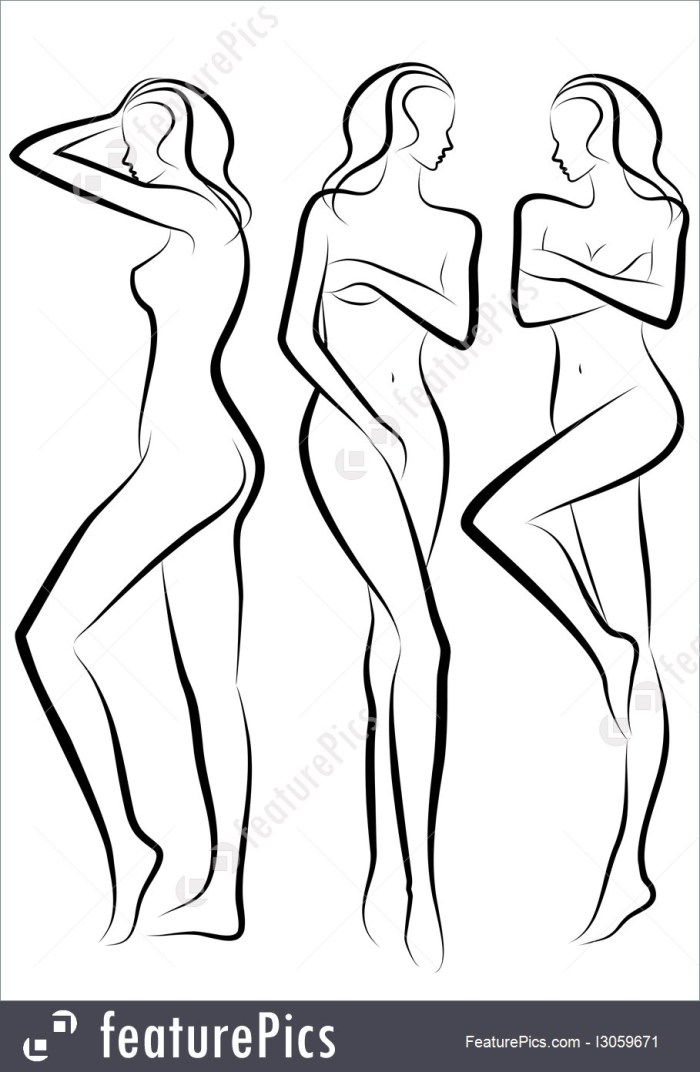 Stylized female figures