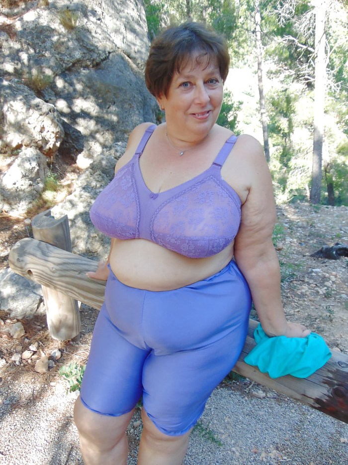 Thick old women in bras