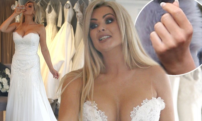 Milf in a wedding dress