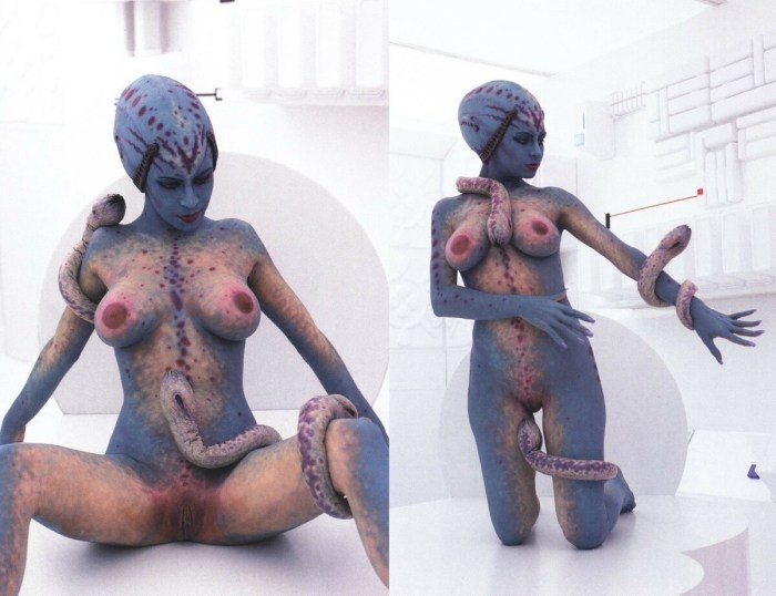 Painted female bodies