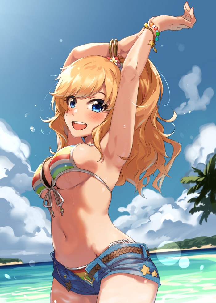 Alisa Dvochevskaya in the art swimsuit art