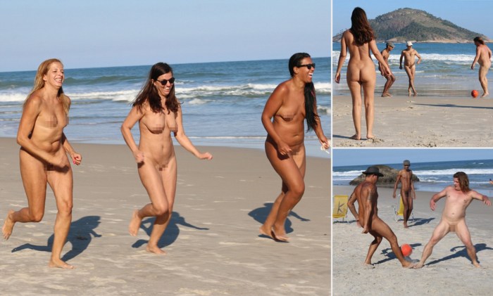 Naked girls on the beaches of Rio de Janeiro