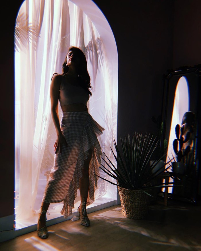 Michel Andrade in a swimsuit