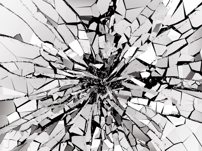 Broken glass drawing