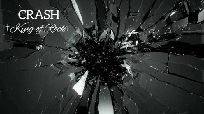 The texture of the broken glass