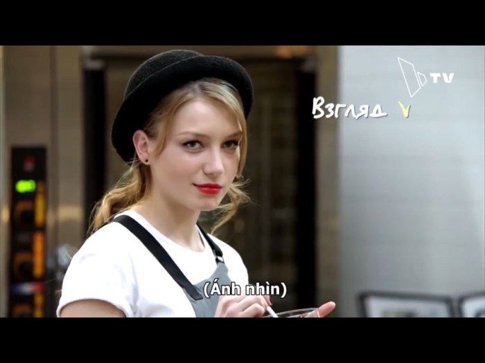 Katya from the kitchen in a jacket