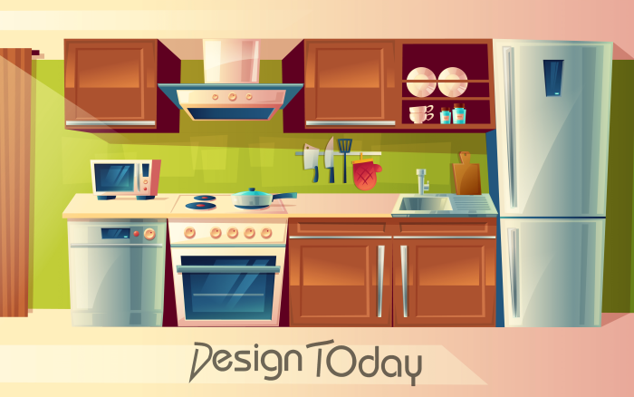 Draw a kitchen