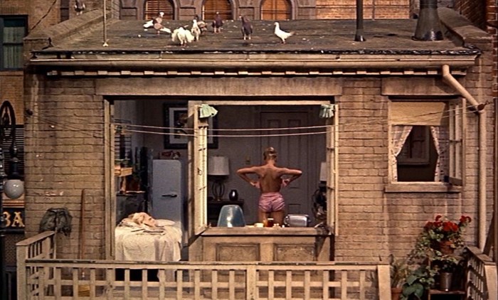 The window is opposite Hitchcock