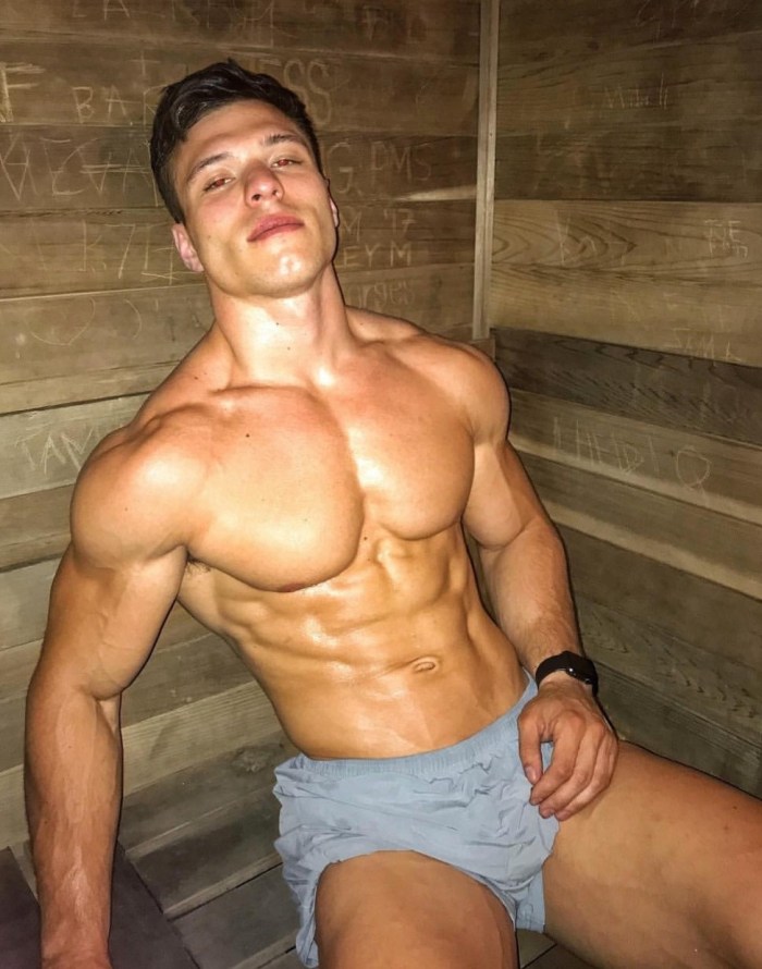 Young guys in boxers