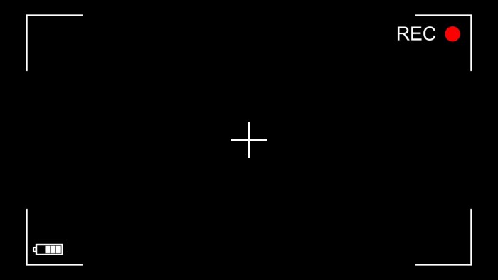 Camera screen on a transparent background