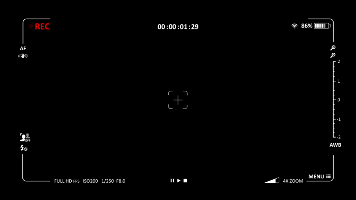 Camera screen for photoshop