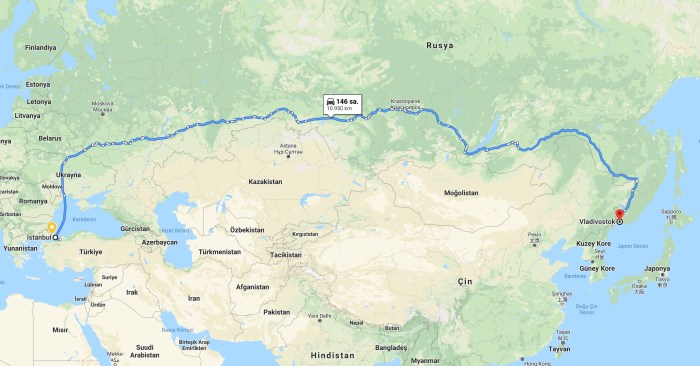 From Moscow to Khabarovsk