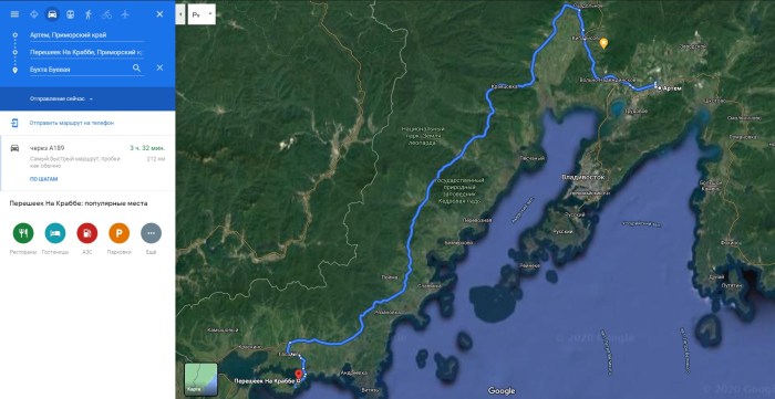 Krabbe Peninsula Primorsky Territory on the map