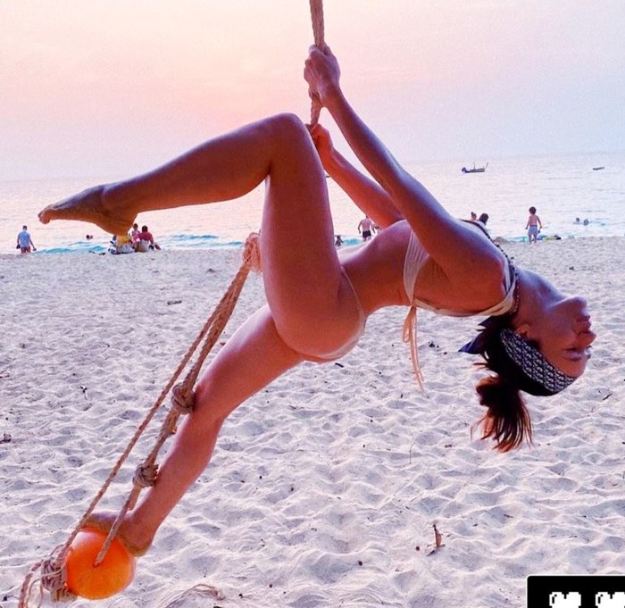 Ekaterina Ivankikova on the beach