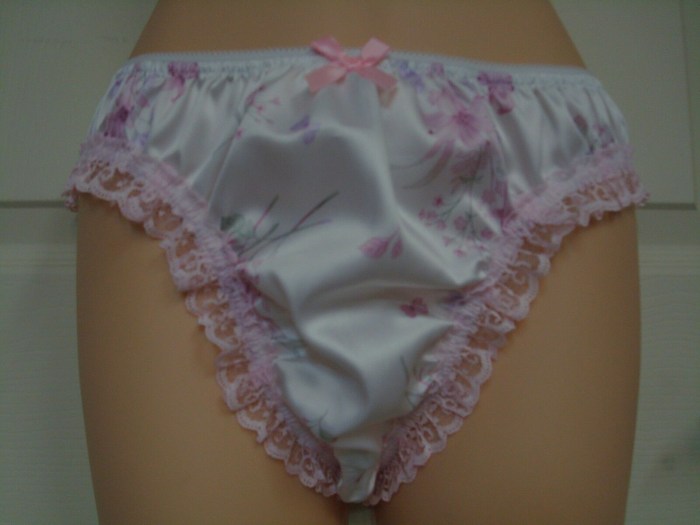 Girls in satin underpants