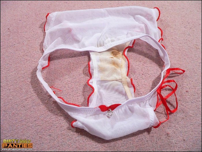 Women's panties worn