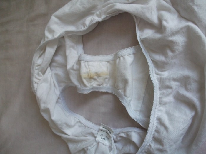 Hairy women in dirty underpants
