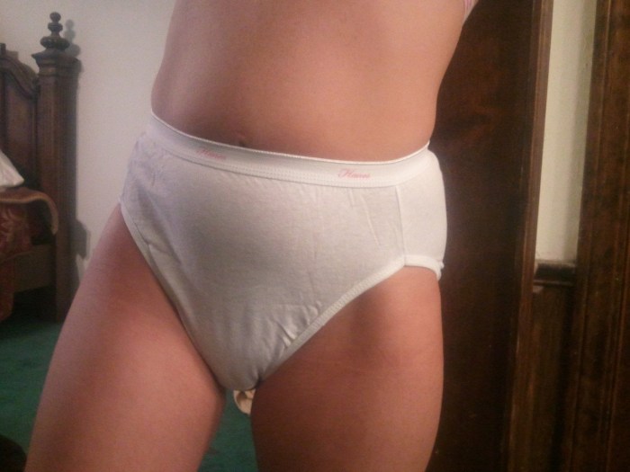 Women's panties worn