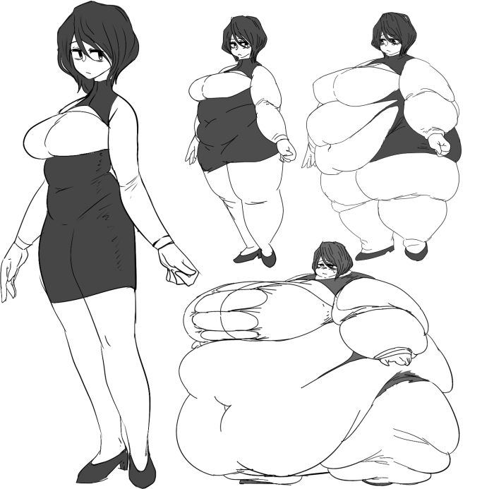 SSBBW ANIME weight gain