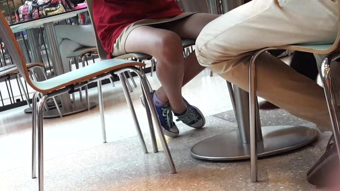 Hidden camera under the table