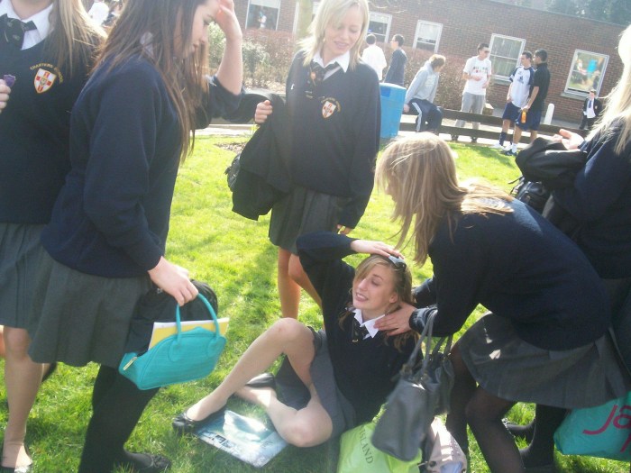 Showed the ass in public