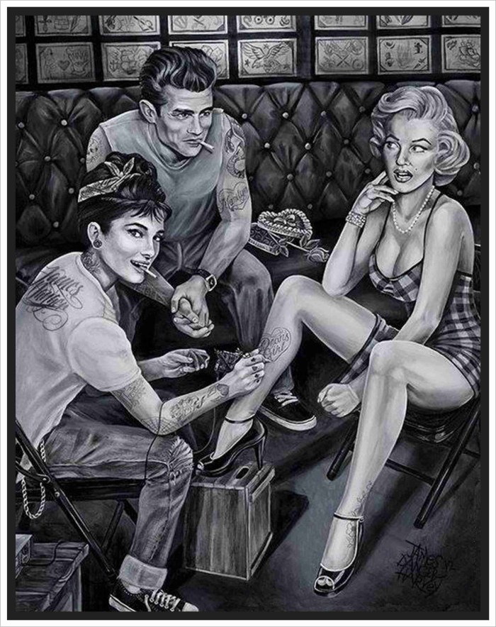 Marilyn Monroe and Audrey Hepburn Tattoo