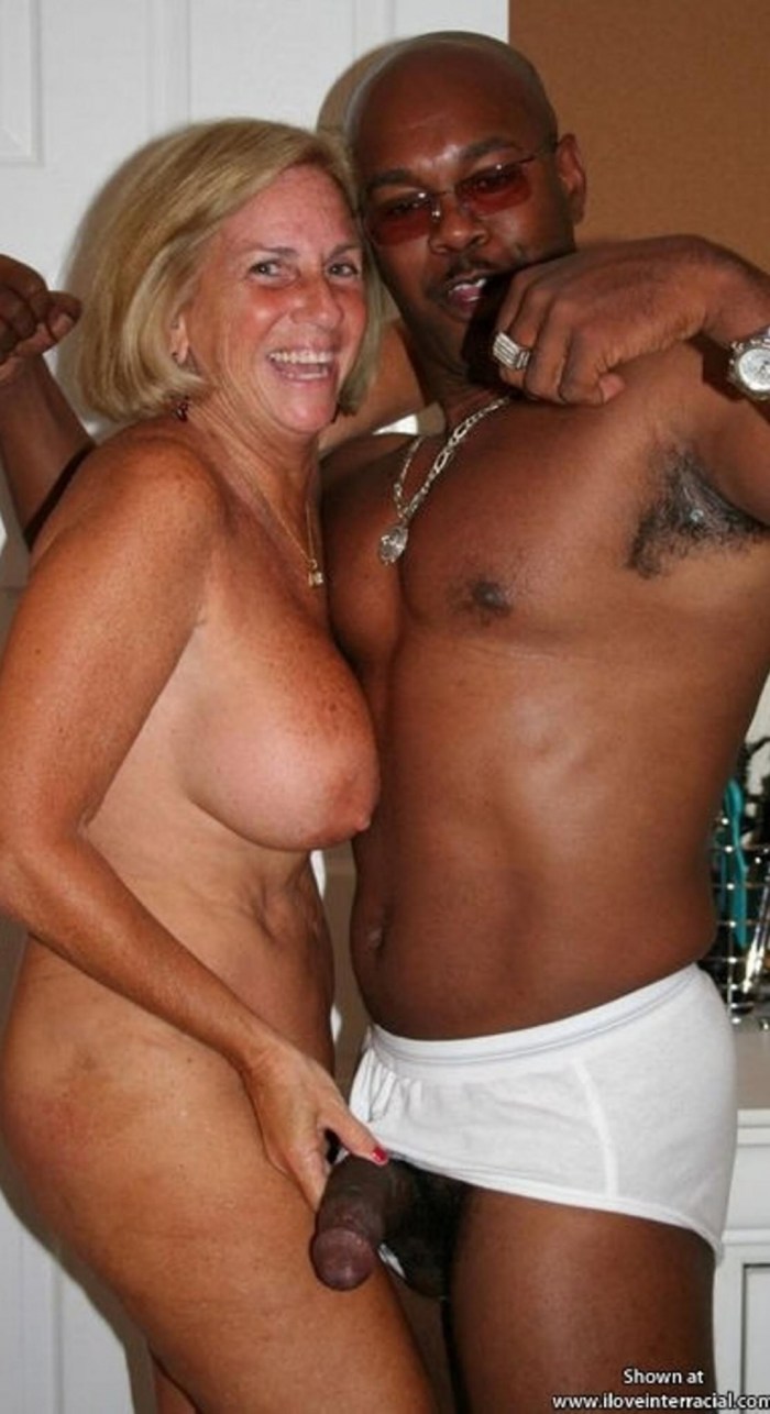 Wife with big tits with a black man