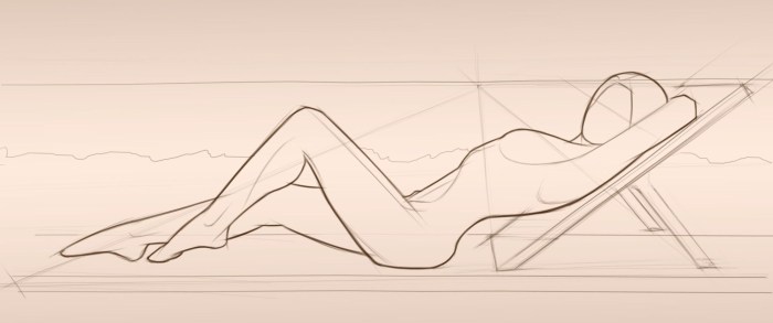 Sliding poses for drawing girls