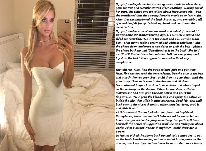 TG Caption in dress and tights