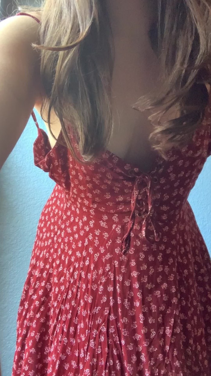 Breast in a dress without a face