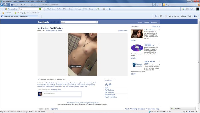 Erotic selfies of girls