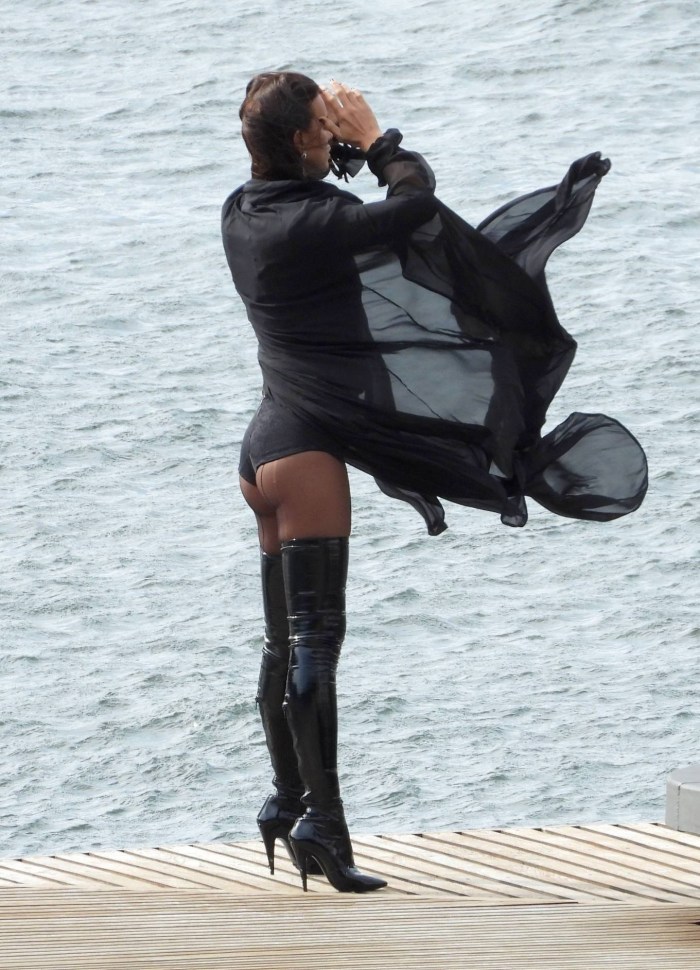Irina Shayk in long boots