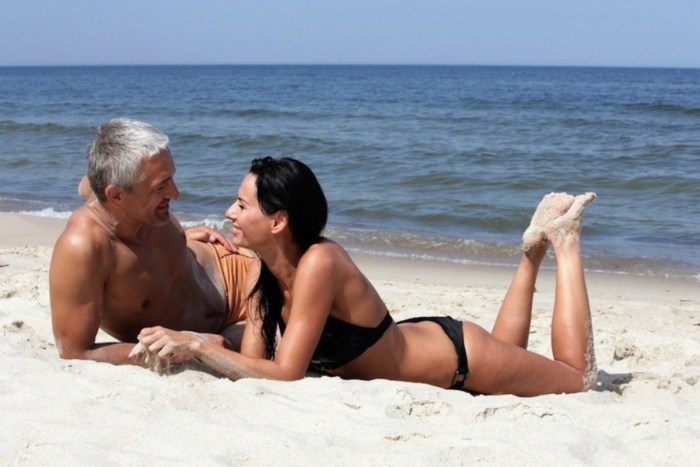 Elderly man on the beach