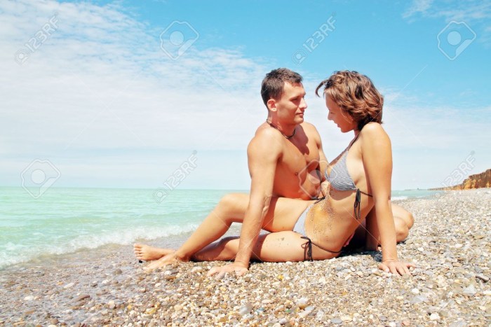Spouses on the beach
