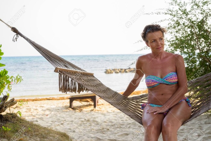 Beautiful adult woman is resting
