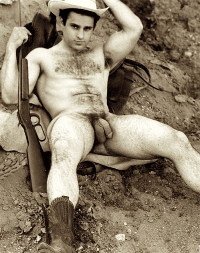 Guys naked retro in color