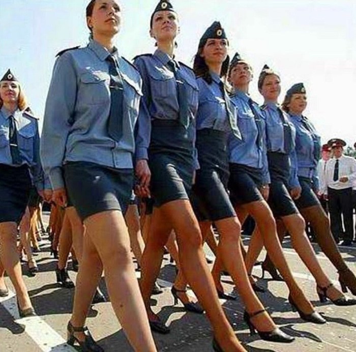 Girls in police uniform