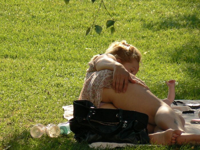 Spied without panties