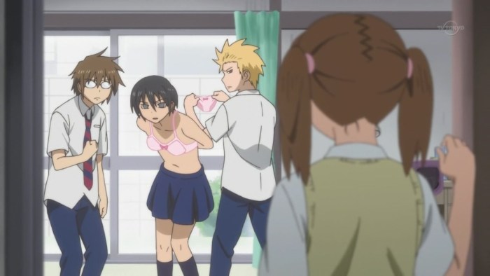 Anime everyday life of high school students kisses