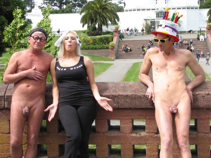 Naked guys dressed girls