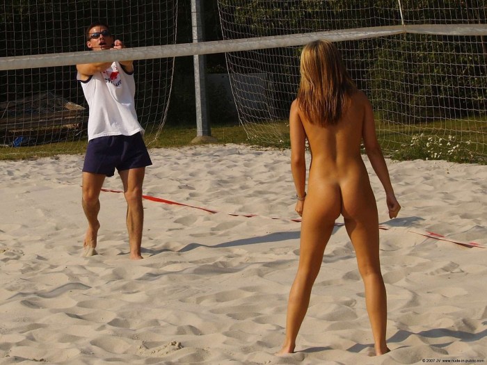 Beach volleyball naked
