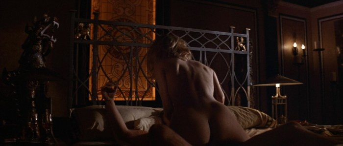 Naked Sharon Stone in the film Basic Instinct