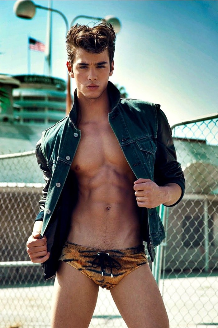 Kiss of a guy and girls in bed