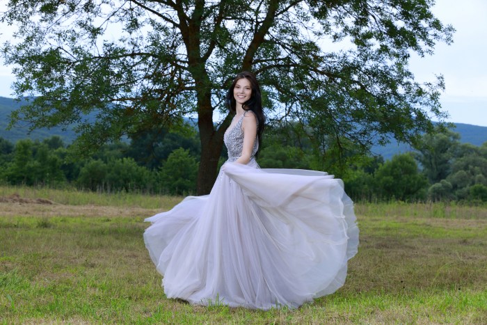 Girls in transparent dresses