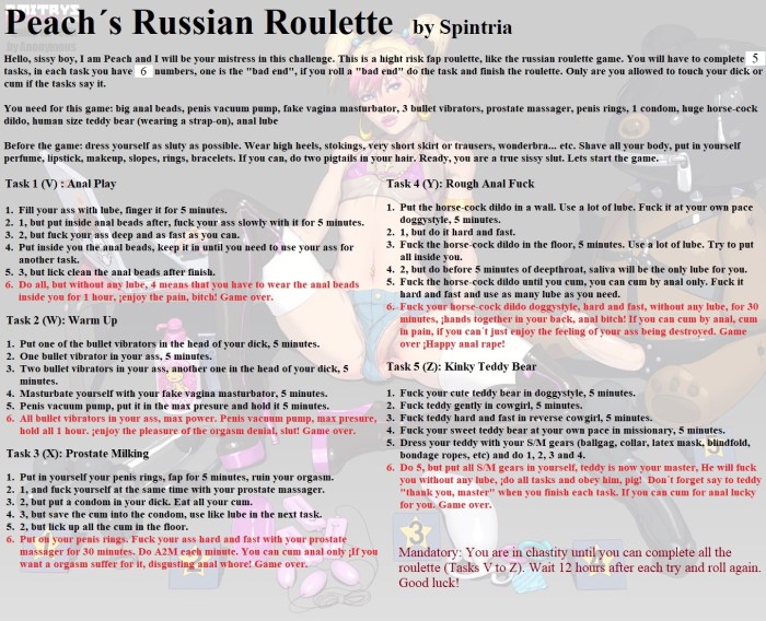FAP Roulette for Sissy Russian