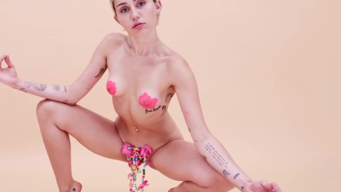 Miley Cyrus naked in the film