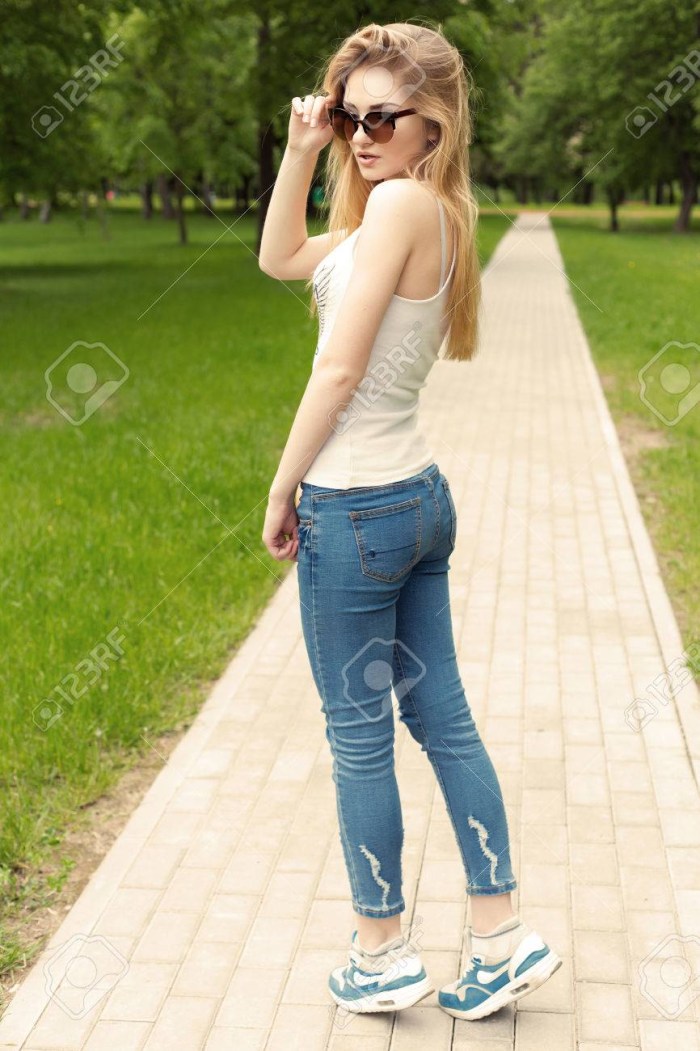 Beautiful butt in jeans